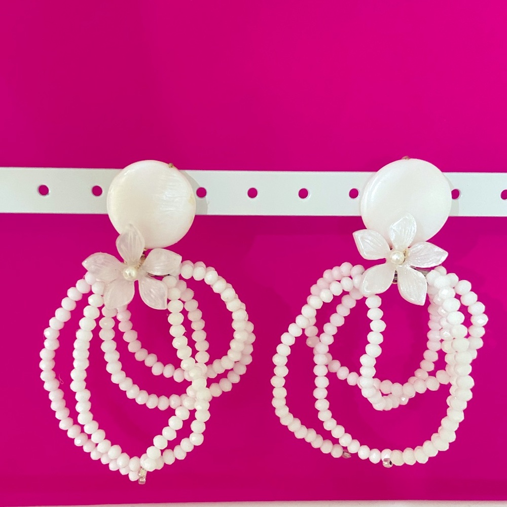 White earrings